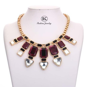 ... Stones Fashion Crystal Necklace & Pendants Brand Jewelry Retro vintage