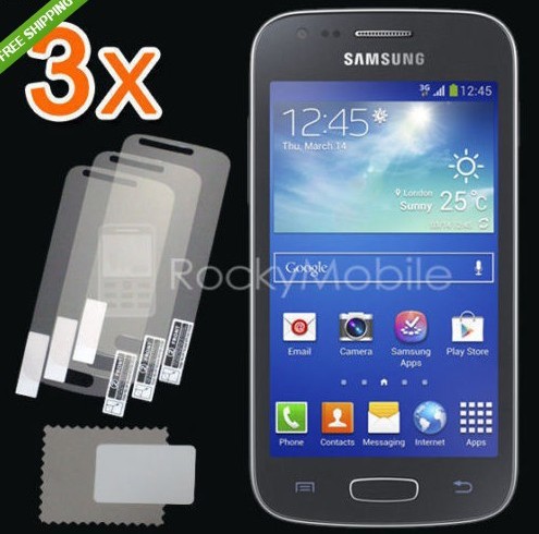 New 3x CLEAR Screen Protector Film for Samsung Galaxy Ace 3 s7272 s7270 3x Cleaning cloth