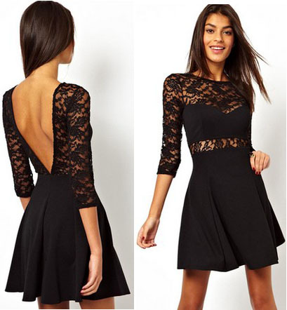 Sleeve open back dress Sleeve open back dress