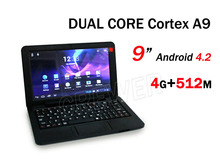 9″ Inch Android 4.2 Russian Keyboard mini Laptop 512MB RAM 4GB ROM Dual Core 1.5GHZ Netbook WIFI Camera NEW YEAR GIFT