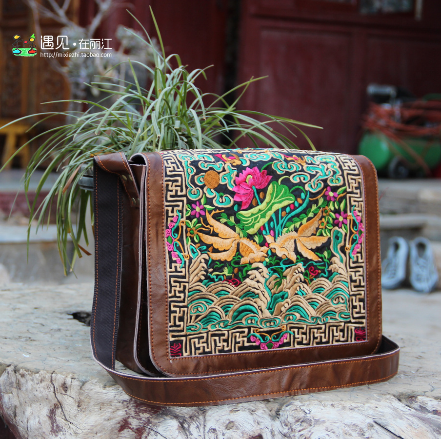 2014 original design national trend vintage bag one shoulder cross body women s handbag embroidered free