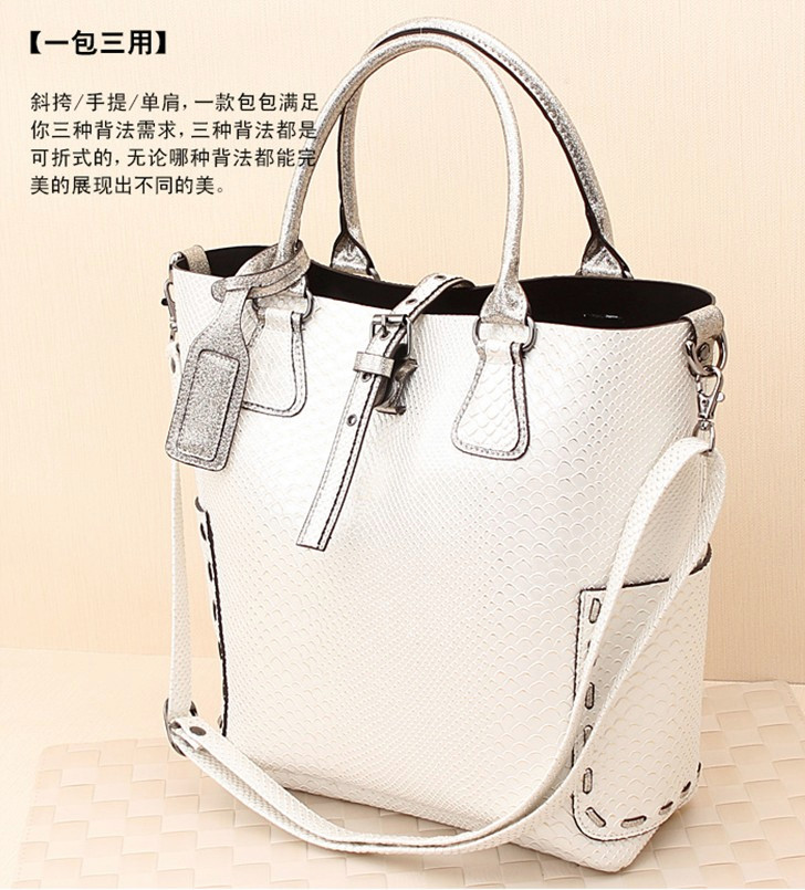 2014 women handbag women s bucket bag handbag serpentine pattern big bags vintage shoulder bag