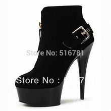 15cm ultra high heels new 2014 platform women’s buckle martin boots women motorcycle boots 6 inch women pumps winter boots