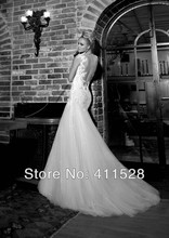 2014 Galia Lahav Sweetheart mermaid backless Lace Fashion Sexy weding dress