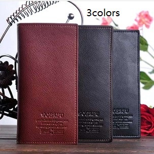 Hot Sales 2015 New Brand Men's Casual Long Wallet Genniune Leather