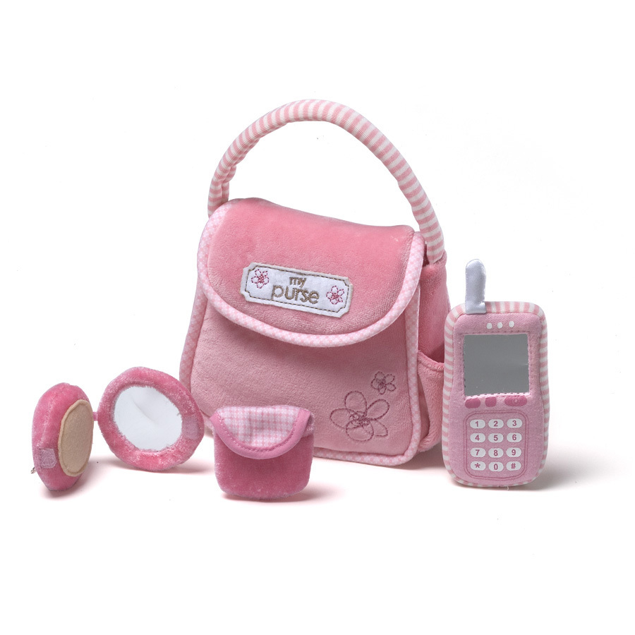 Justbecause toy set yakuchinone velvet cloth wallet my first purse cell phone mirror playset carry case