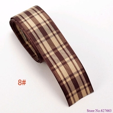 free shipping 1 25mm width MOQ is 50 yard styles polyester scottish tartan gingham ribbon bow