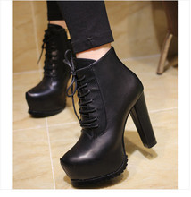 New arrive 2014spring fashion women 11.5cm high heel martin boots motorcycle boots women platform shoes free shippiing size34-39