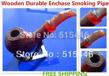 New Wooden Durable Enchase Smoking Pipe Tobacco Cigarettes Cigar Pipes  For Gift