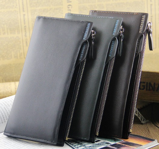 Hot Sales 2015 New Brand Men's Casual Long Wallet Genniune Leather