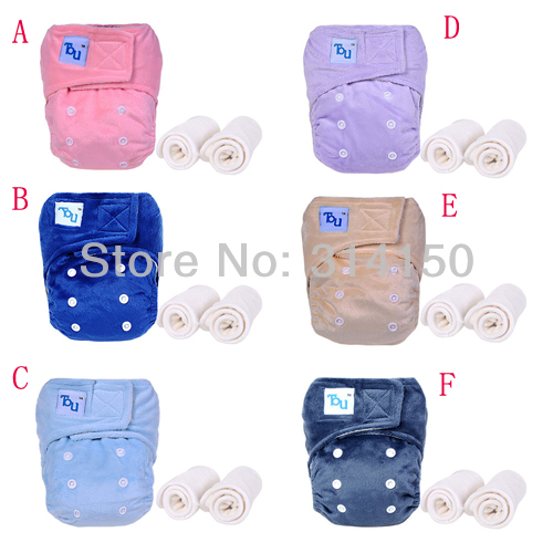 2014 Newborn Baby Bamboo Diapers 100 Bamboo Fiber Cloth Diaper Nappies Velcro Diaper 2bamboo inserts 1pcs