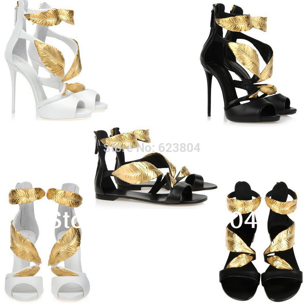 ... gold-leaf-decoration-sandals-women-cheap-fashion-high-heel-shoes-2014