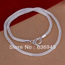 Top Quality 925 Silver Network Chain Necklace 4mm 20inch Fashion Jewlery 