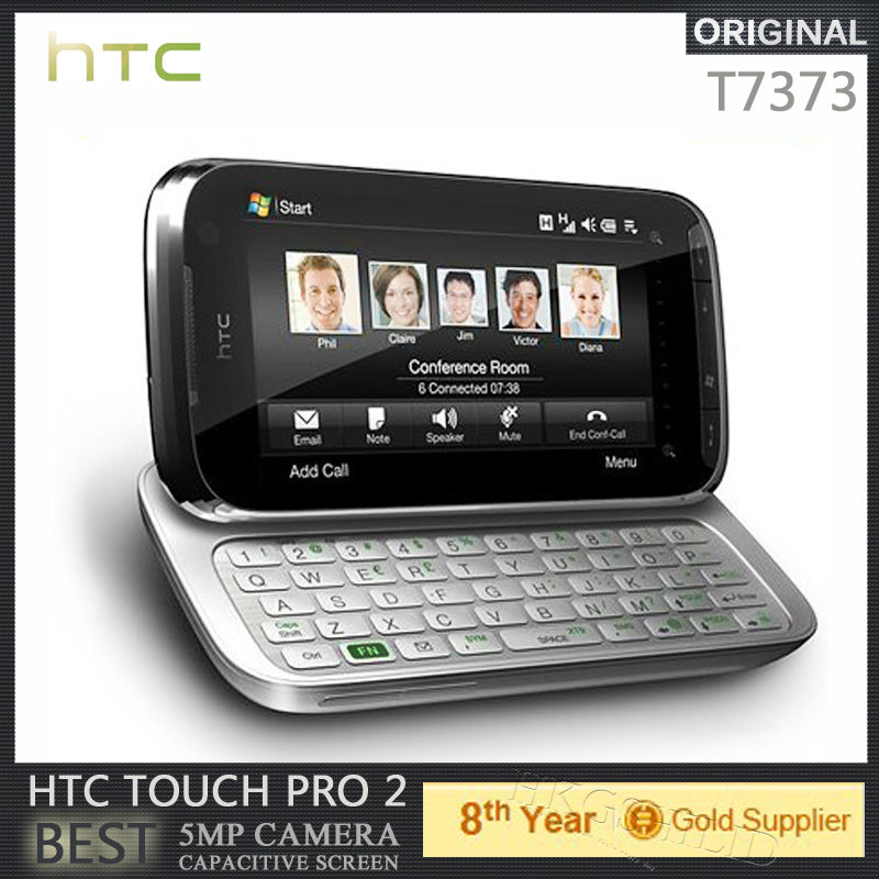 Original Unlocked HTC touch pro2 T7373 Mobile phone WIFI Microsoft Windows OS GPS 3G Refurbished cell