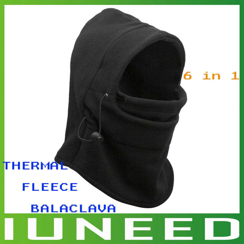 Sportty 6 in 1 Thermal Fleece Balaclava Hood Police Swat Ski Bike Wind Sportty 6 in 1 Thermal Fleece Balaclava Hood Police Swat Ski Bike Wind