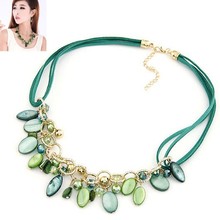 Min Order 10 Mix Summer beach style mix and match shells crystal and metal necklace women