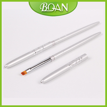 4 BQAN Oblique Nylon Hair Silver Metal Handle Brush UV Nail Gel Brush 10PCS LOT