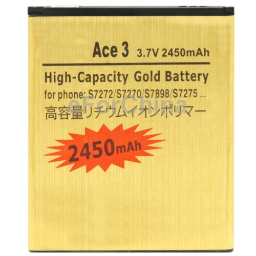 2450mAh High Capacity Cell Phone Business Replacement Battery for Samsung Galaxy Ace 3 S7272 S7270 S7898
