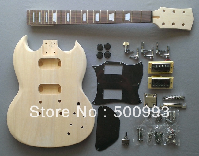  DIY Unfinished Project Luthier Electric Guitar Kit(China (Mainland