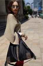 2015 European Fashion Pu women bag Classic Black Sexy women messenger bags Big size Casual women