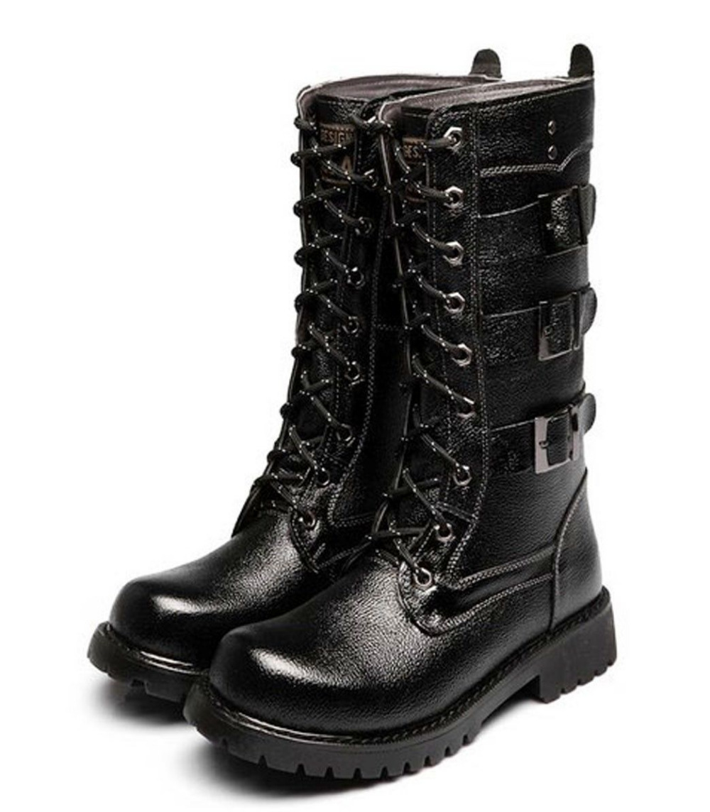 2013 TOP Fashion Sreet PUNK Rock # Super COOL MEN'S High Ankle Army