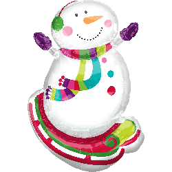 snowman sled snowily  christmas cloth decoration aluminum  ball