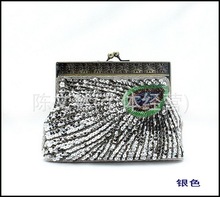 European Fashion Chain party women bags Luxury peacock diamond women clutch small size princess chain evening