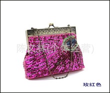 European Fashion Chain party women bags Luxury peacock diamond women clutch small size princess chain evening
