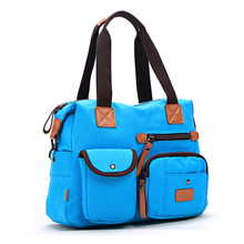 New fashion canvas bag small tote bags for women Brown handbag canvas shoulder bag for women