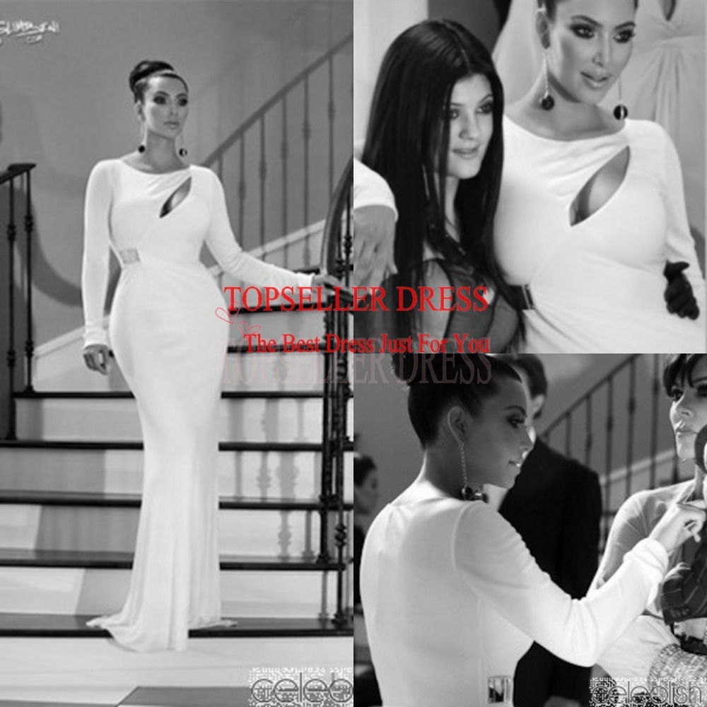 -Celebrity-Dresses-2014-Winter-Gowns-Kim-Kardashian-White-Dress ...