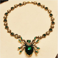 New 2014 big Fashion full rhinestone big gem crystal big necklace flower diamond accessories  shourouk vintage jewelry sherlock