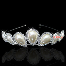 free shipping Bride rhinestone pearl hair accessory marriage accessories hair bands headband accessories fg03
