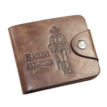 2014 New Korean Fashion Casual PU Leather Men Small Billfold Wallets Top Quality Vintage Male Brand