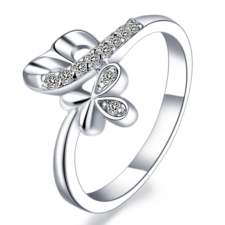 la mariposa de plata anillo de la mujer para baratos joyerÃ­a de ...