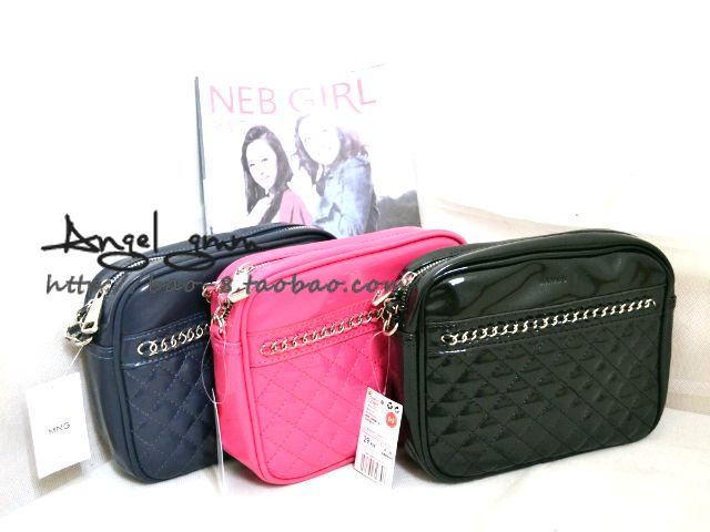 Mango2013 single chain all match one shoulder cross body women s handbag bag rose black