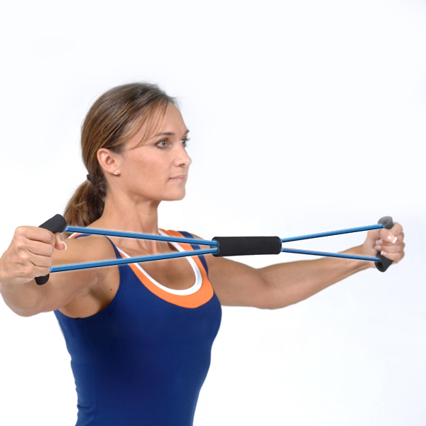 Tube Workout Exercise Elastic Pilates Yoga Resistance Band Fitness Equipment 8 Type blue 