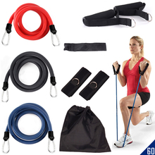 9Pcs Resistance Bands Exercise Fitness Tubes Kit Set Yoga Pilates ABS Workout 60lbs