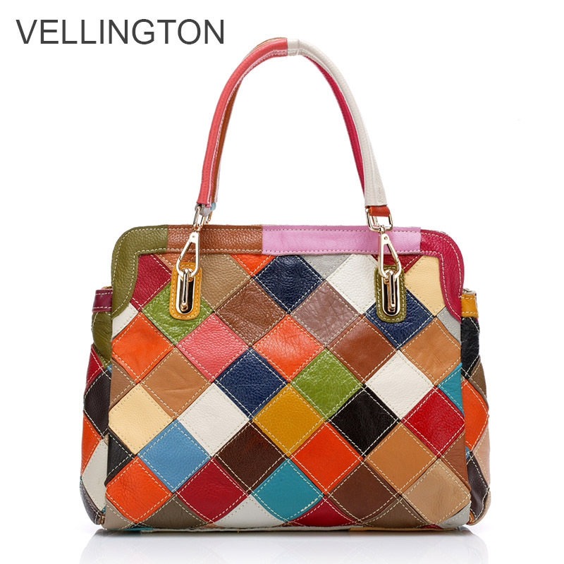 2015 Bolsas Femininas Spring Bag Medium 30 50cm Zipper Totes New Real Leather Female Header Layer