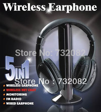 5 in 1HiFi multifunction Wireless Headphone Earphone Wireless Head set Monitor FM Radio MP3 Audio Phones