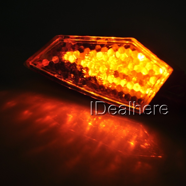 Купить 1 пара углеродного волокна 18led мотоцикл сигналы включить ...