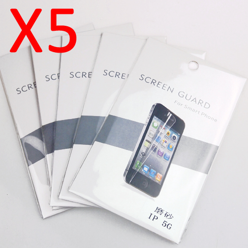 5 pcs lot Frosted Clean Screen Protector Protective Film For iPhone 5 5S 5C With Retail