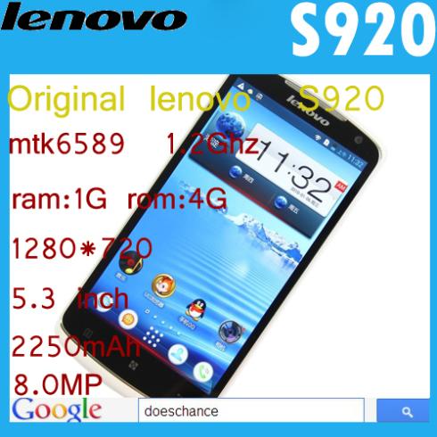 Original lenovo S920 phone Russian menu 3G 5 3 IPS Android 4 2 MTK6589 Quad core