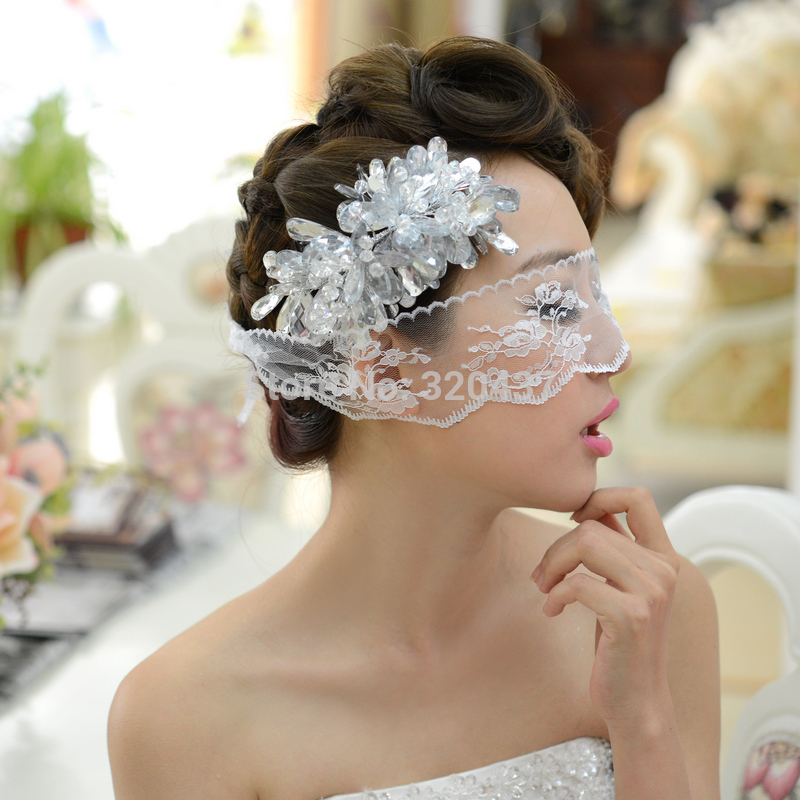 The bride handmade crystal beaded soft style hairpin accessory wedding braid veils dress pearl marriage