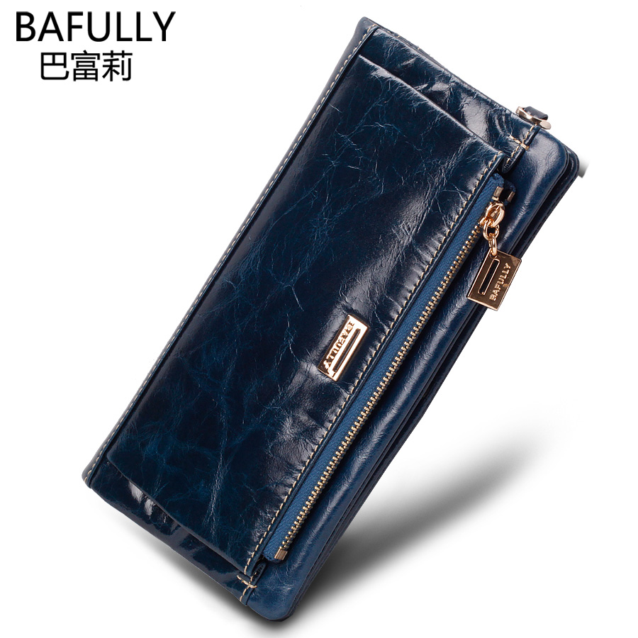 women wallets genuine leather brand Luxury vintage  long designer   purse female wallet clutch