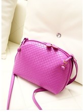 Small 2014 cross-body bag genuine leather cowhide knitted candy color sweet fresh small gentlewomen women’s handbag shoulder bag
