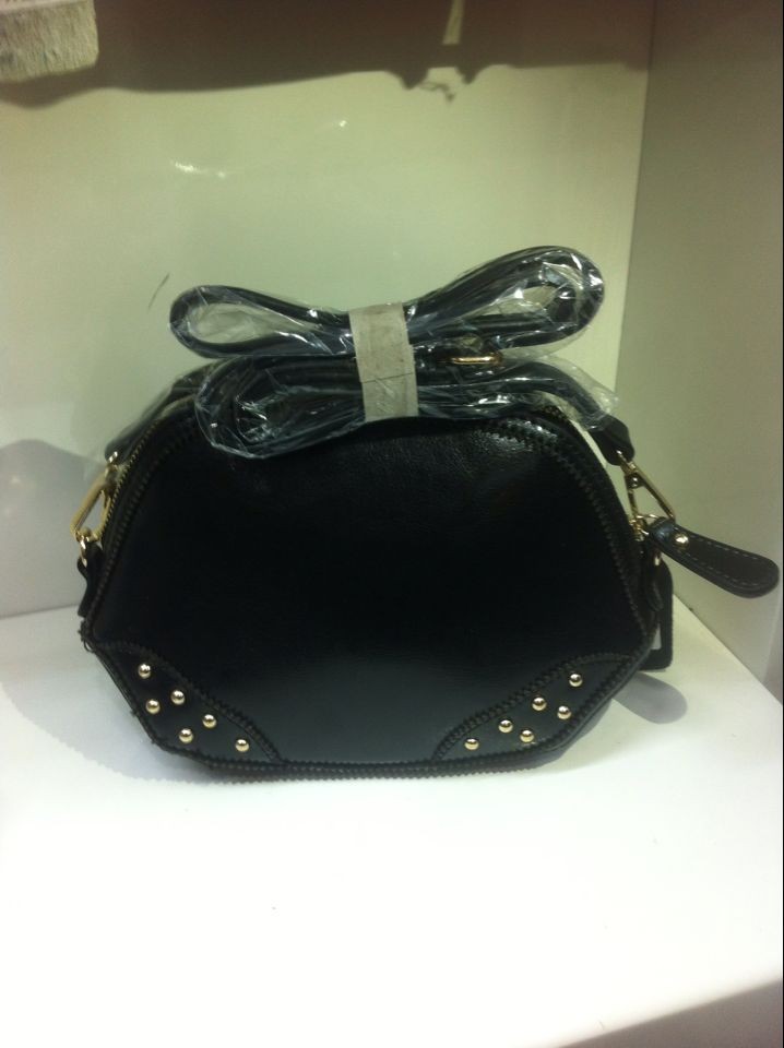 2014 spring and summer rivet bag genuine leather vintage mini handbag one shoulder cross body bags