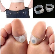 100pcs Magnetic Silicon Foot Massage Toe Ring Weight Loss Slimming Easy Healthy