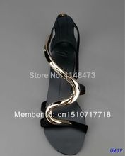 Hot sale classic GZ Double snake style metal fashion slippers women shoes sexy ladies slippers