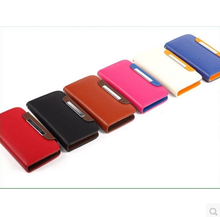 Free shipping drop shipping 2014 new item Wallet bag high quality leather case for Dapeng i9877