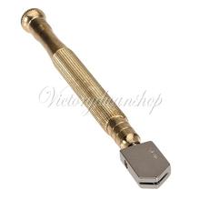 New Diamond Tipped Glass Cutter Metal Handle Steel Blade Oil Feed Cutting Tools Free Shipping